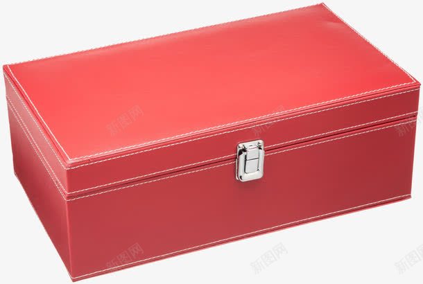 红色简约收纳盒png免抠素材_88icon https://88icon.com 产品实物 收纳盒 梳妆盒 红色