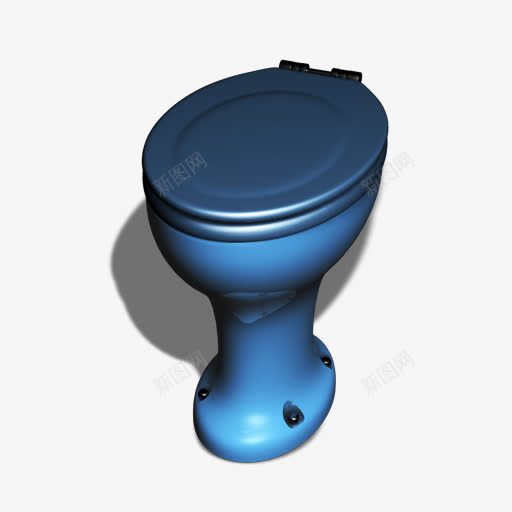 时尚蓝色马桶png免抠素材_88icon https://88icon.com 时尚 蓝色 马桶