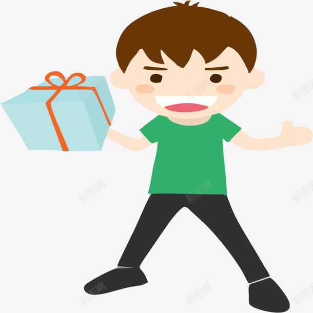 拿着礼物动物商务男士png免抠素材_88icon https://88icon.com 免抠商务png 创意 商务男士 礼物 蓝色
