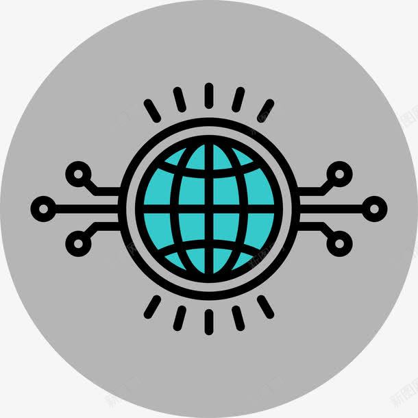 地球图标矢量图ai免抠素材_88icon https://88icon.com 地球 灰色 科技 联络 蓝色 矢量图