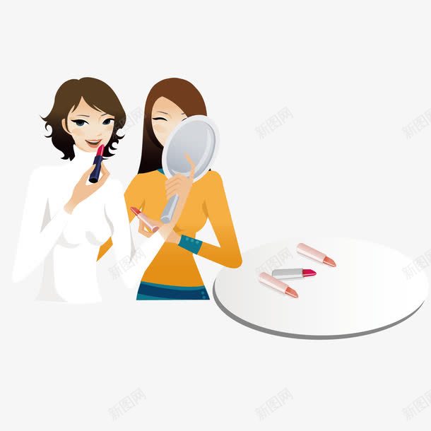 可爱闺蜜png免抠素材_88icon https://88icon.com 卡通 可爱 闺蜜