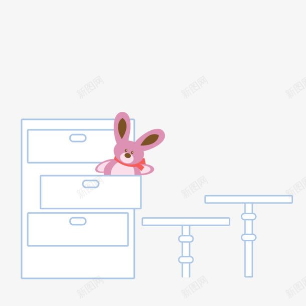 柜子里的兔子png免抠素材_88icon https://88icon.com 儿童玩具 卡通儿童玩具 婴儿玩具