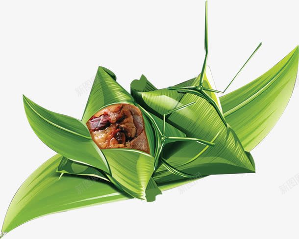 绿色清香肉粽食物png免抠素材_88icon https://88icon.com 清香 绿色 食物