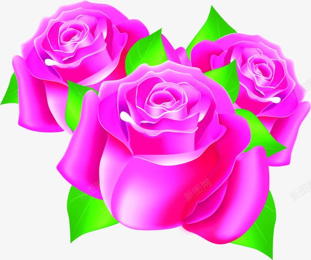 紫色手绘花朵玫瑰png免抠素材_88icon https://88icon.com 玫瑰 紫色 花朵
