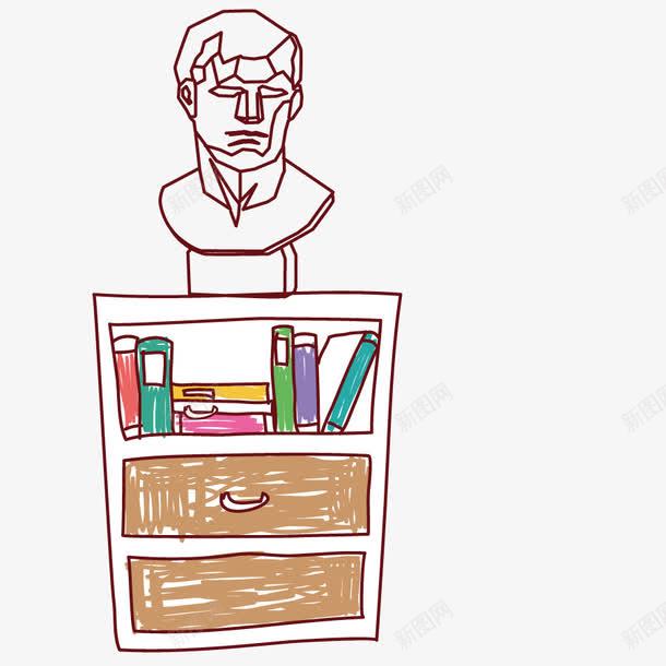 立体书架矢量图eps免抠素材_88icon https://88icon.com 学习用品 形状 柜子 读书 读物 矢量图