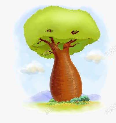 卡通云树png免抠素材_88icon https://88icon.com 可爱 树荫 绿色