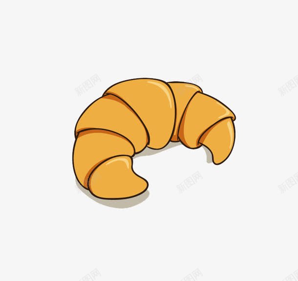 卡通手绘牛角面包png免抠素材_88icon https://88icon.com 卡通 手绘 牛角 面包