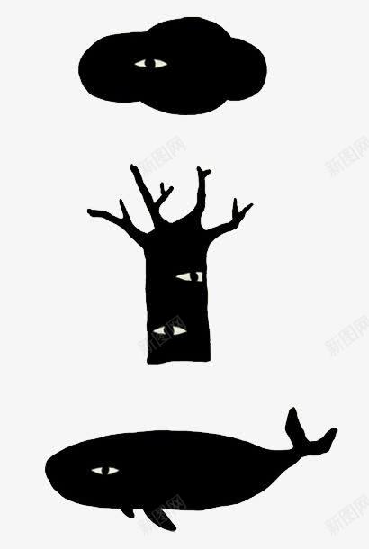卡通树桩png免抠素材_88icon https://88icon.com 云 黑白