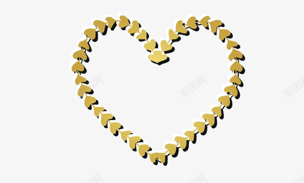 金色欧式爱心花纹png免抠素材_88icon https://88icon.com 橄榄枝 爱心 装饰花纹PNG素材 金色