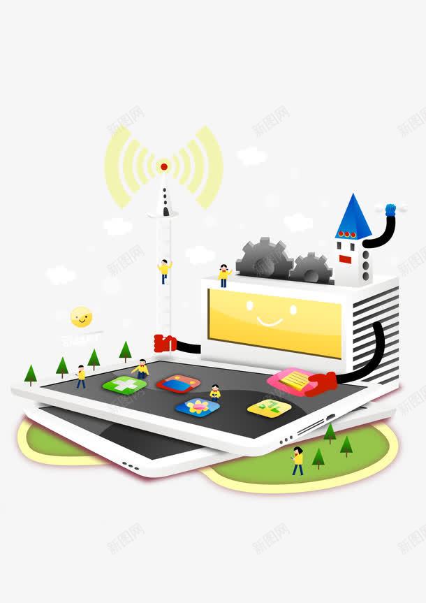 网络科技png免抠素材_88icon https://88icon.com 手机 无线网