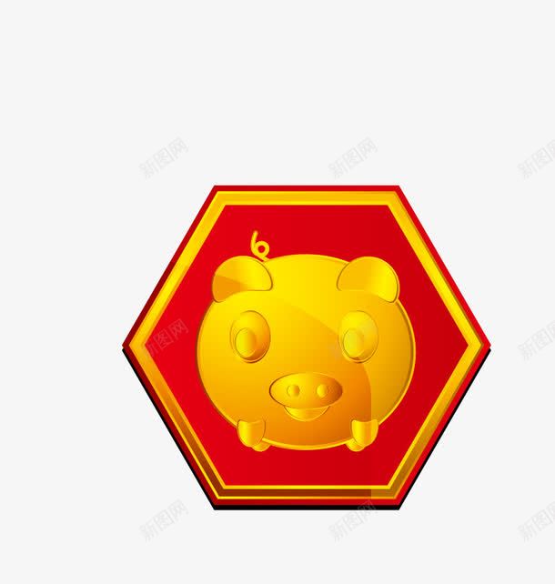 金猪png免抠素材_88icon https://88icon.com png素材 免费 动物 喜庆 高清