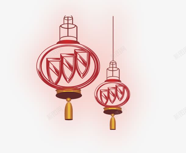 发光红灯笼png免抠素材_88icon https://88icon.com 年节装饰 手绘 灯笼 红色