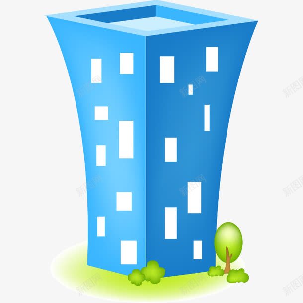 蓝色建筑办公大楼png免抠素材_88icon https://88icon.com 办公大楼 建筑 建筑大楼 蓝色大楼 蓝色建筑