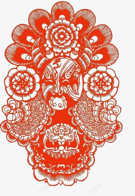 中国风传统艺术京剧脸谱剪纸png免抠素材_88icon https://88icon.com 中国风 京剧脸谱 传统艺术 剪纸素材