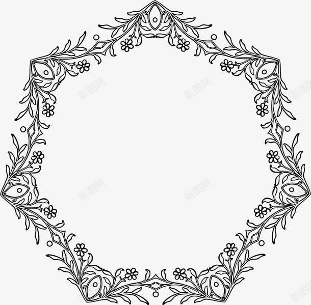 简约黑白边框png免抠素材_88icon https://88icon.com 简约 边框 黑白