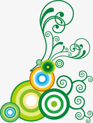 绿色光环矢量图ai免抠素材_88icon https://88icon.com 光环 绿色 花纹 花边 矢量图