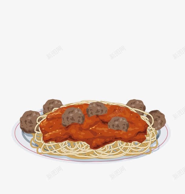 的意面png免抠素材_88icon https://88icon.com PNG图片 肉丸 高清