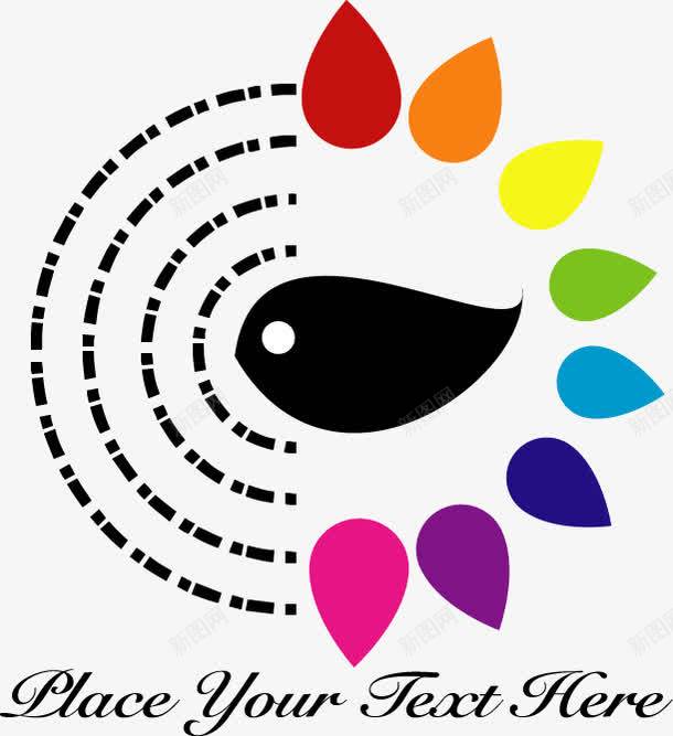 抽象小鸟彩色雨滴图案png免抠素材_88icon https://88icon.com 图案 彩色雨滴 抽象小鸟