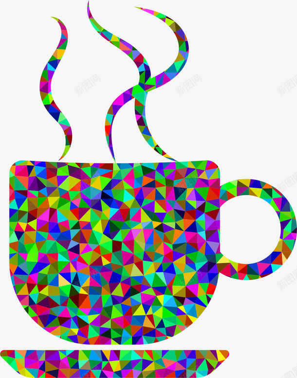 创意彩色块咖啡杯png免抠素材_88icon https://88icon.com 创意咖啡 咖啡 咖啡杯 咖啡杯设计