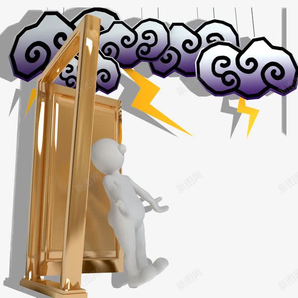 3D小人png免抠素材_88icon https://88icon.com 3D 3D小人 励志 团队 电子商务 白色小人 避雨的小人