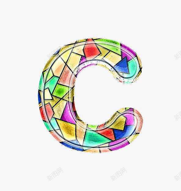 彩色玻璃字母cpng免抠素材_88icon https://88icon.com 哥特式 彩色玻璃字母数字 立体