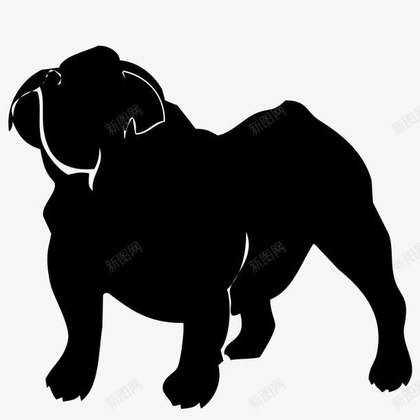 黑色斗牛犬png免抠素材_88icon https://88icon.com png图形 动物 宠物 斗牛犬 装饰 黑色