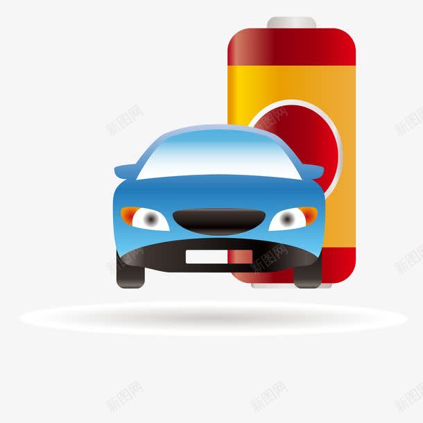 汽车充电矢量图ai免抠素材_88icon https://88icon.com 充电 工具 汽车 电池 矢量图