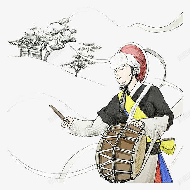敲鼓的人png免抠素材_88icon https://88icon.com png素材 人 手绘建筑 敲鼓