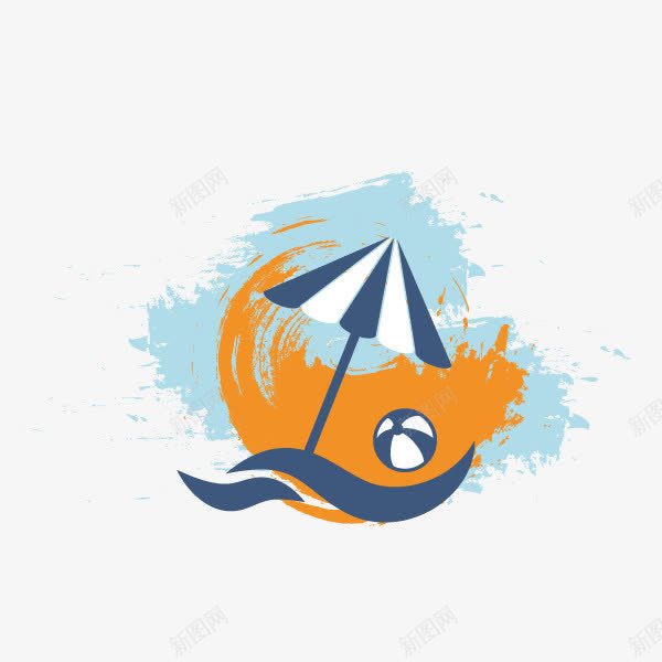 沙滩风情伞png免抠素材_88icon https://88icon.com 伞 沙滩风情