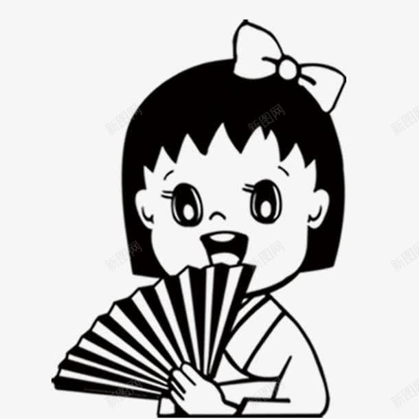黑白手绘卡通png免抠素材_88icon https://88icon.com 可爱卡通 小丸子 手绘卡通