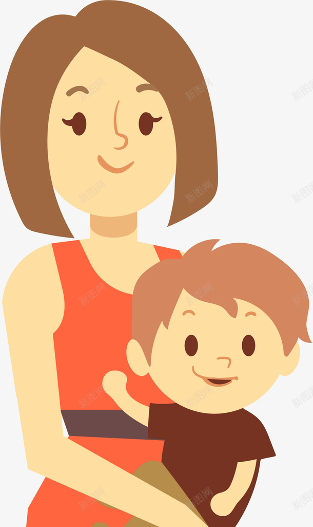 抱着小孩的女人插画png免抠素材_88icon https://88icon.com 人物插画 可爱小朋友 女人插画 开心 抱着小孩的女人 抱着小朋友