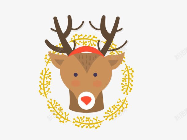 小鹿圣诞卡通png免抠素材_88icon https://88icon.com 卡通矢量 圣诞矢量 圣诞素材 素材