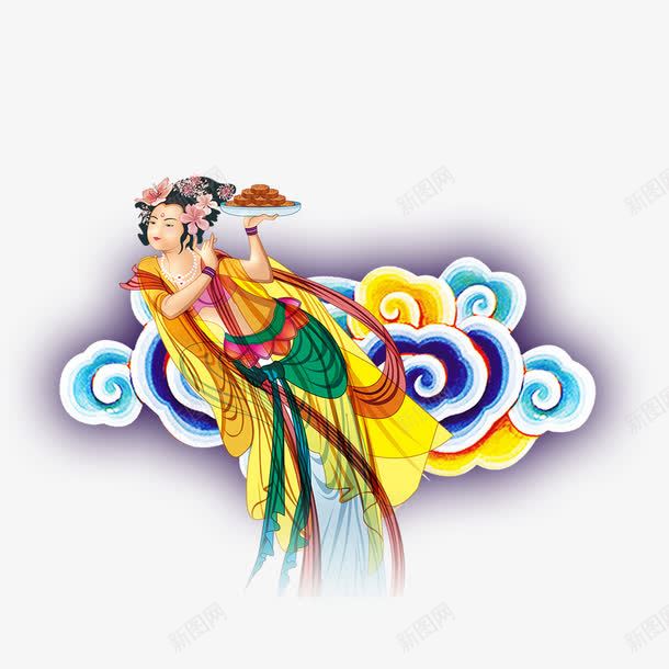 嫦娥仙子png免抠素材_88icon https://88icon.com 中国传统节日 中国节日 中秋 中秋节 嫦娥 月圆