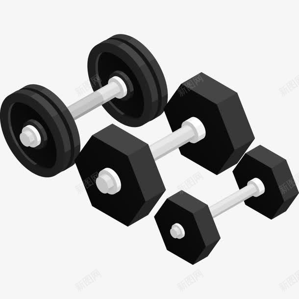 卡通杠铃png免抠素材_88icon https://88icon.com PNG图形 PNG装饰 卡通 杠铃 装饰 黑色