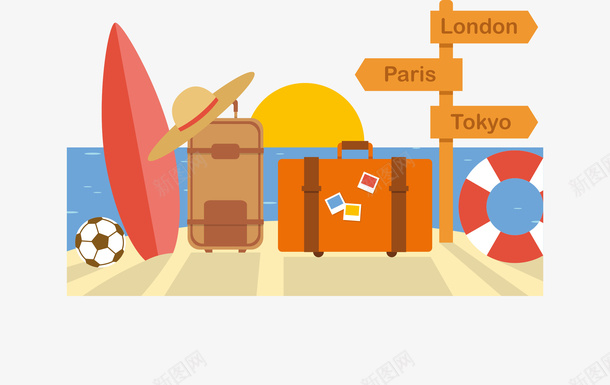 夏季旅行向量矢量图eps免抠素材_88icon https://88icon.com 夏季旅行 旅行插画 旅行素材 矢量图形 矢量旅行 矢量素材 矢量图