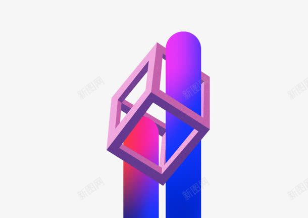 扁平风格创意几何形状合成png免抠素材_88icon https://88icon.com 几何 创意 合成 形状 扁平 风格