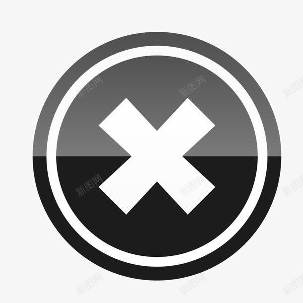 对错符号黑色圆形质感png免抠素材_88icon https://88icon.com 圆形 对不对 对错 对错符号 符号 质感 黑色