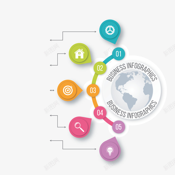 圆形步骤矢量图eps免抠素材_88icon https://88icon.com ppt 圆形 步骤 矢量图