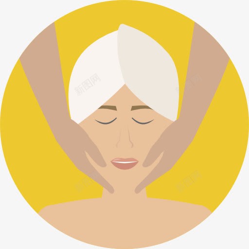 手绘按摩装饰头像png免抠素材_88icon https://88icon.com 头像 女性 手绘 按摩 装饰图案