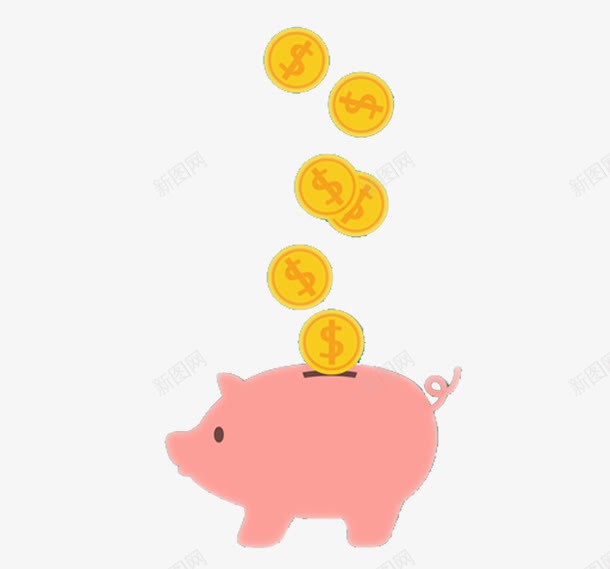 储钱罐png免抠素材_88icon https://88icon.com 手绘 漂浮 金币