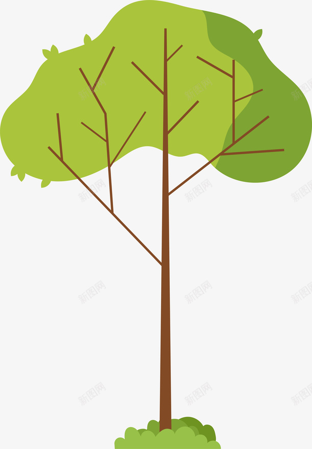卡通手绘树木树叶装饰插画矢量图ai免抠素材_88icon https://88icon.com 卡通手绘树木树叶 卡通树 卡通树叶 林木 树木树叶 树木植物 矢量图