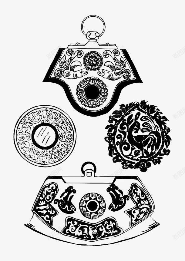 黑色藏族花样png免抠素材_88icon https://88icon.com 藏族元素 藏族图案 藏族文化 设计 黑色花纹矢量