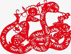 剪纸蛇新年促销png免抠素材_88icon https://88icon.com 促销 剪纸 新年