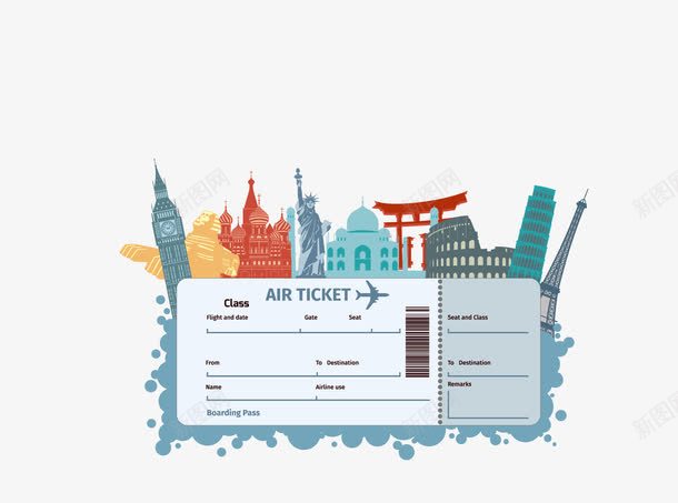 彩色旅游机票城市png免抠素材_88icon https://88icon.com 彩色旅游 旅游 机票城市 矢量旅游