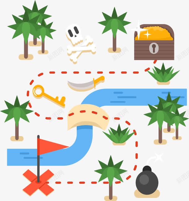 冒险岛地形图png免抠素材_88icon https://88icon.com 冒险岛 地图 寻宝图 寻宝路线 矢量素材 金银岛