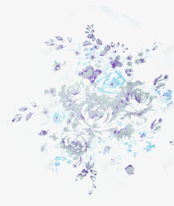 漂亮蓝紫色花朵png免抠素材_88icon https://88icon.com 漂亮 花朵 花瓣 蓝紫色