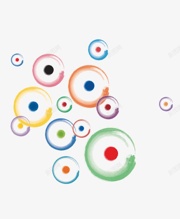 彩色水墨圆形装饰png免抠素材_88icon https://88icon.com 圆形 彩色 水墨 装饰