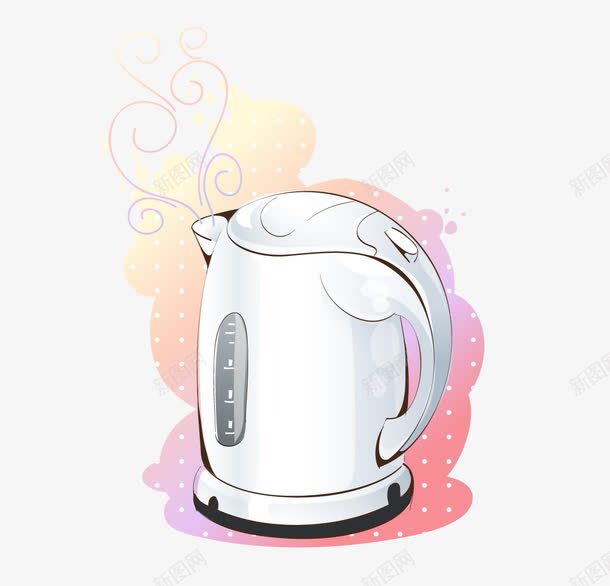 电水壶png免抠素材_88icon https://88icon.com 卡通 可爱 电水壶