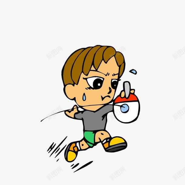 卡通跑着接球的乒乓男运动员png免抠素材_88icon https://88icon.com 乒乓男选手 乒乓运动员 快跑接球 汗水汗珠
