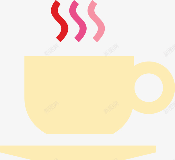 咖啡杯矢量图ai免抠素材_88icon https://88icon.com AI 咖啡杯 杯子 黄色 矢量图